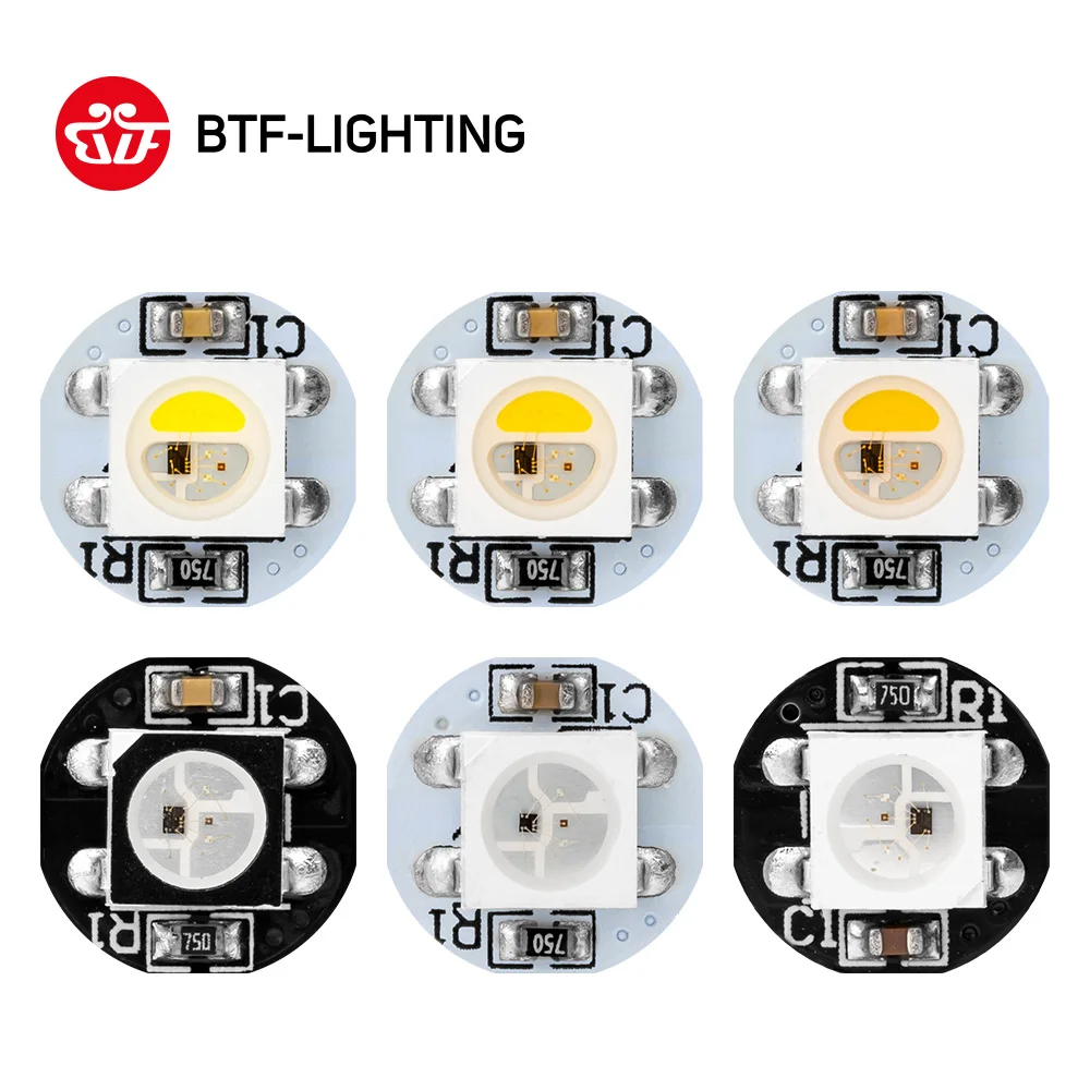 WS2812B светодиодный чип с радиатором доска 10 мм x 3 WS2811 IC WS2813 5050 SMD RGB SK6812 RGBW 100 шт. чёрно