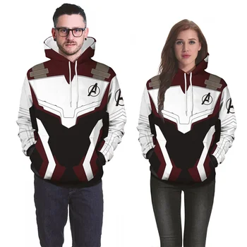 

2019 New Autumn Spring Quantum armor 3D Printed Jacket Hooded Femme Sweatshirt Casual Loose Men Women Pocket Hoodies Coat