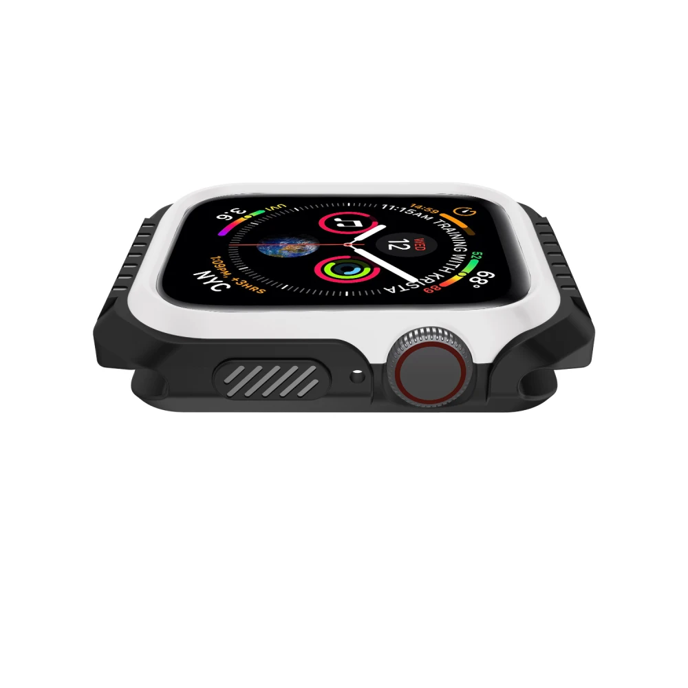 Модный Двухцветный Мягкий силиконовый чехол-бампер для Apple Watch, чехол серии 5, 2, 3, 4, защитная рамка, полная защита 40 мм, 44 мм, 42 мм, 38 мм