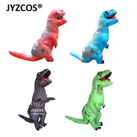 JYZCOS Adult T REX Inflatable Costume Christmas Cosplay T-REX Dinosaur Animal Fantasy Jumpsuit Halloween Costume for Women Men