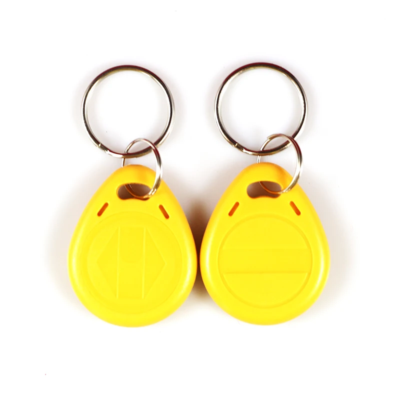 100PCS/Lot yellow ABS 125Khz EM4100 Chip RFID ID Token /Keyfob /Keychain /Tag /RFID Card For Door Access Control System | Безопасность и