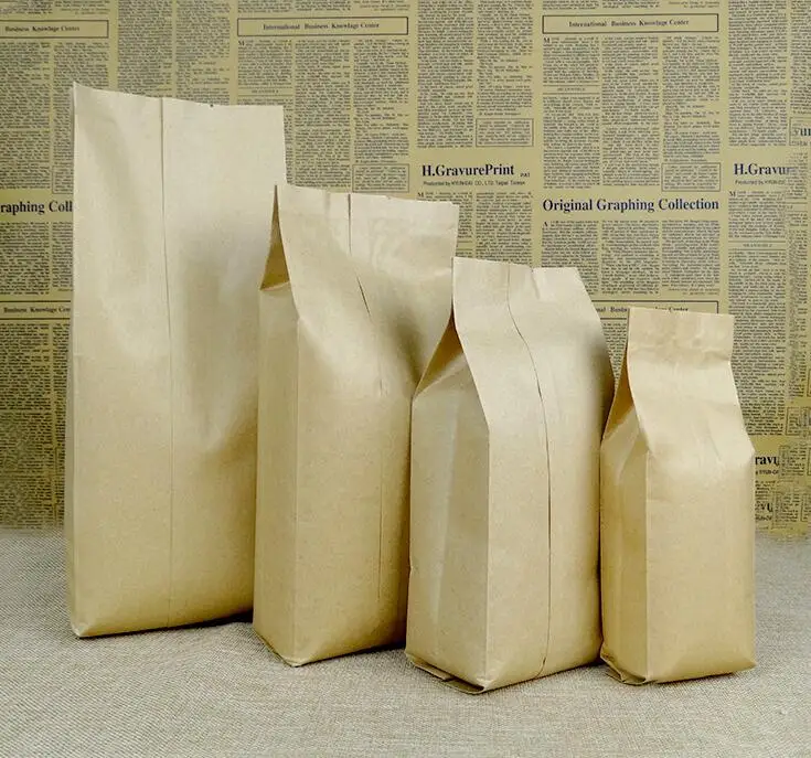 Top Sale Small Kraft Paper Bag Recyclable Storage Bag Heat Sealing Bag
