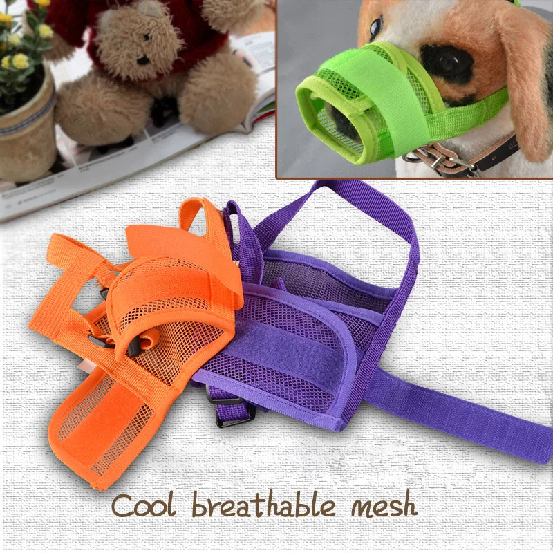 Dog Muzzle For Pet Dog Mask Mesh Mouth Muzzle Prevent Bark Bite Mesh Nylon Safety Supply for Medium Pet Stop Chew 30