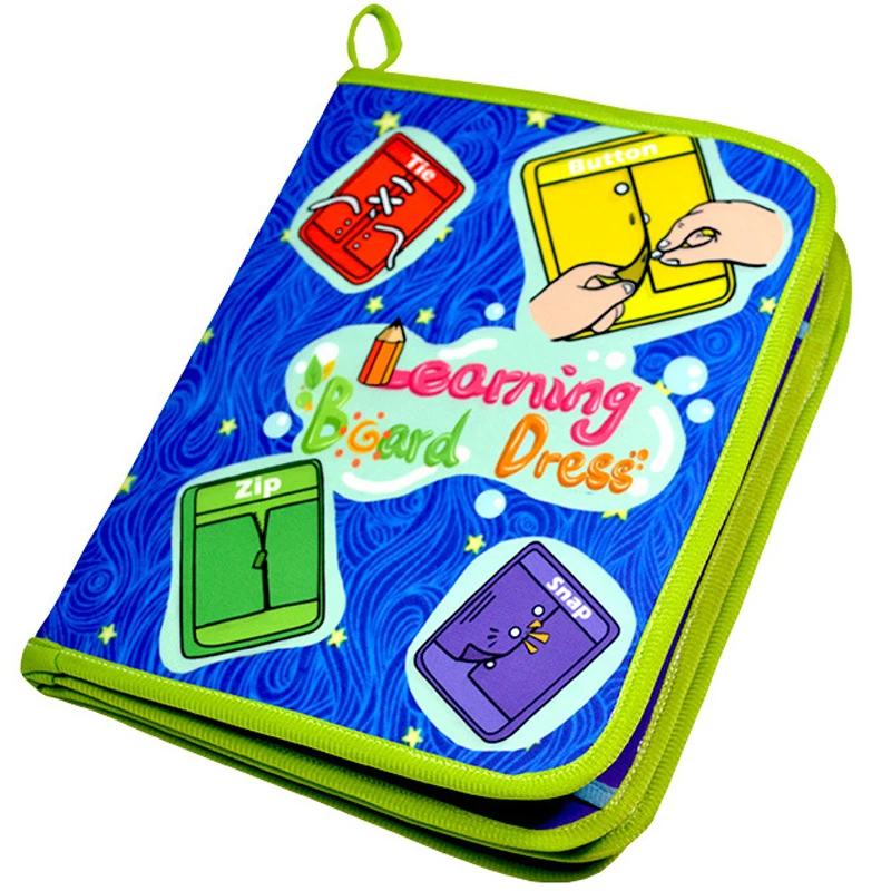 Kids Montessori Learn to Dress Boards Quiet Book Lace Snap Button Tie Zip Buckle Kids Montessori Learn to Dress Boards Quiet Book Lace Snap Button Tie Zip Buckle