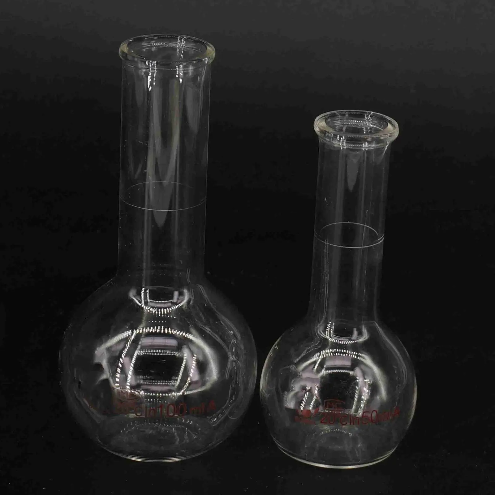 

50ml 100ml GG17 Glass Volumetric Flask For Steel Analysis Borosilicate Chemistry Laboratory