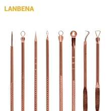 Горячая 4 шт. розовая Золотая игла для удаления прыщей удаление черных точек средства по уходу за кожей