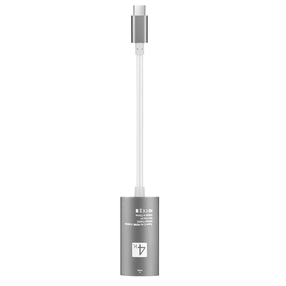 USB 3,1 Тип USB-C к HDMI 4 К к HDTV Кабель-адаптер для samsung Galaxy Note 9 HUAWEI для MHL устройства Адаптеры HDTV Лидер продаж - Цвет: Серый