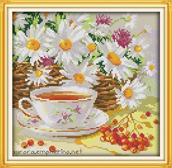 

Everlasting Love Christmas Afternoon Tea Chinese Cross Stitch Kits Ecological Cotton Stamped 11 14 CT New Store Sales Promotion