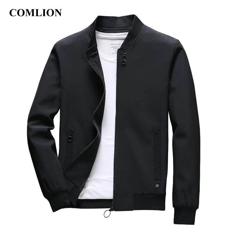 COMLION Mens Spring Jackets and Coats Solid Color New 2018