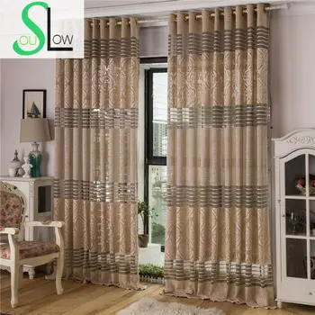 

Slow Soul Gray Jacquard Curtain Hollow Light Pleated Curtains Cortinas Tulle For Living Room Cortina Kitchen Bedroom Roman Sheer