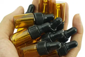

50pcs/lot Free Shipping 3ml Empty Glass Essential Oil Dropper Bottle 1/3oz Drop Liquid Pipette Bottle