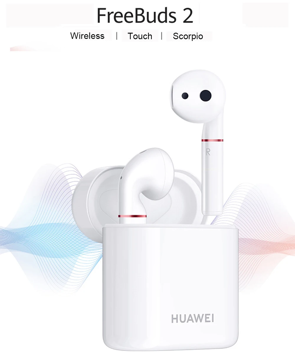 Оригинальный huawei FreeBuds 2 Наушники Bluetooth беспроводные подключения с микрофоном Беспроводной зарядки гарнитура стерео звук для телефона