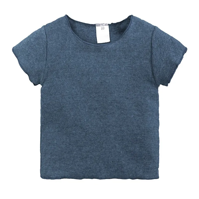 

Baby Boys Girls Summer Cotton Solid Print T-shirt Tops Blouse Short Sleeve Children Casual Tee Shirts