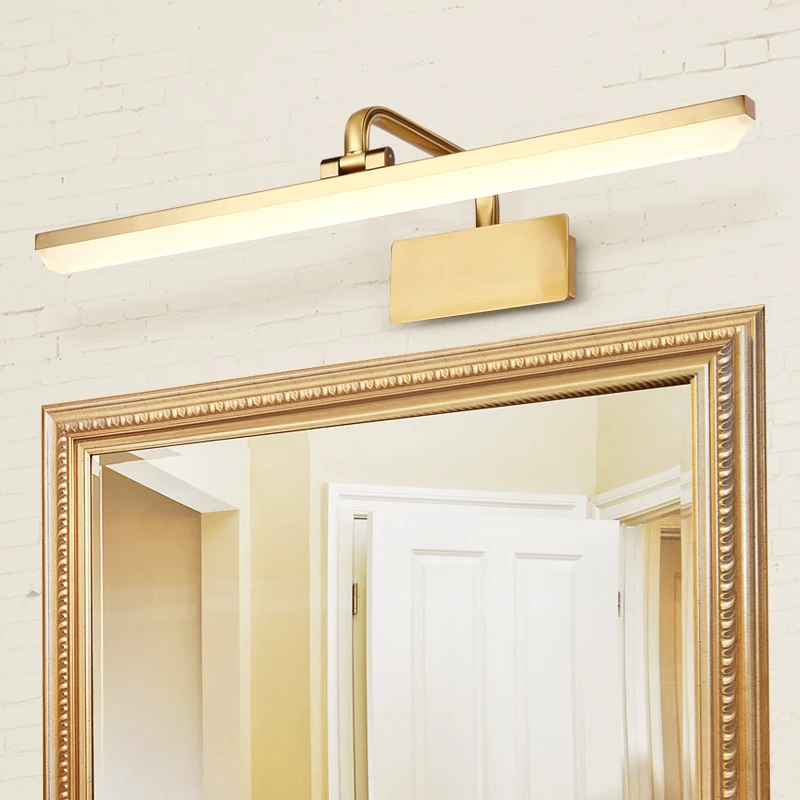 Винтажная светодиодная зеркальная передняя лампа, Ретро Зеркало для ванной комнаты, туалетный столик, лампа для шкафа, водонепроницаемый макияж, зеркало для ванной комнаты, лампа