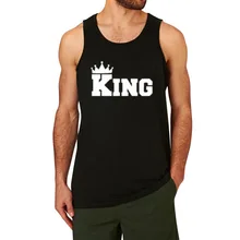 Для мужчин S король корона Дизайн Фитнес тренировки Безрукавки для женщин Для мужчин