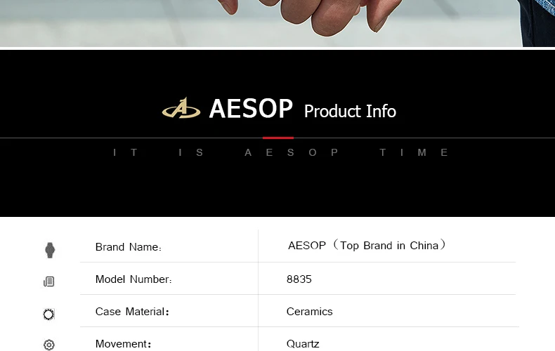AESOP керамические часы для мужчин с кристаллами алмаза лучший бренд класса люкс кварцевые часы Дата мужские часы для мужчин Relogio Masculino