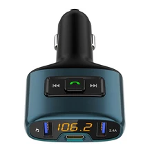 Fm-передатчик Bluetooth автомобильный комплект FM модулятор музыкальный плеер 18 Вт быстрое зарядное устройство поддержка USB флэш-драйвер