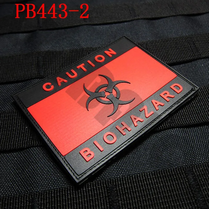 3D ПВХ патч предостережение BIOHAZARD