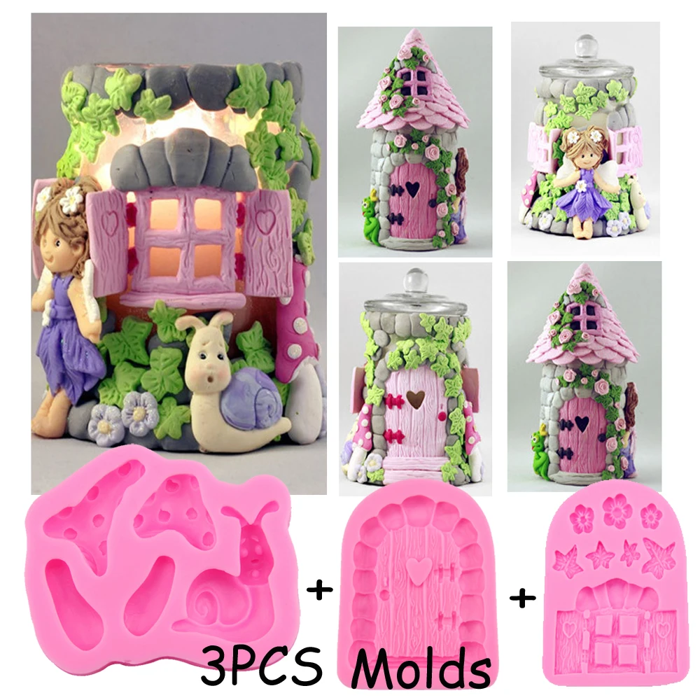 Cartoon Silicone House Chocolate Mold Timber Door Cake ...