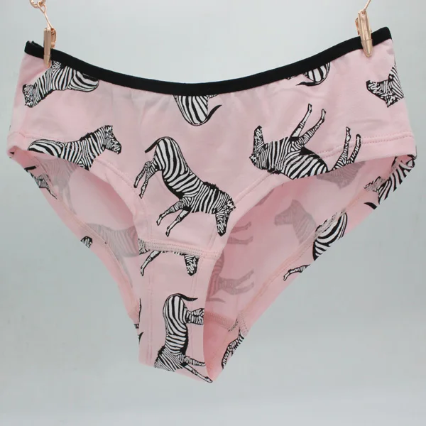 Hot Sale 2017 New Cute A zebra Print Underwear Women's Hipster Bragas