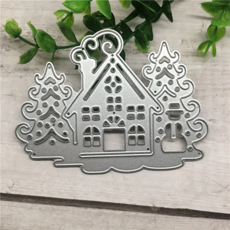 

hot sale DIY card houses green plant Metal Cutting Dies metal cutting mold scrapbooking paper embossed paper card making