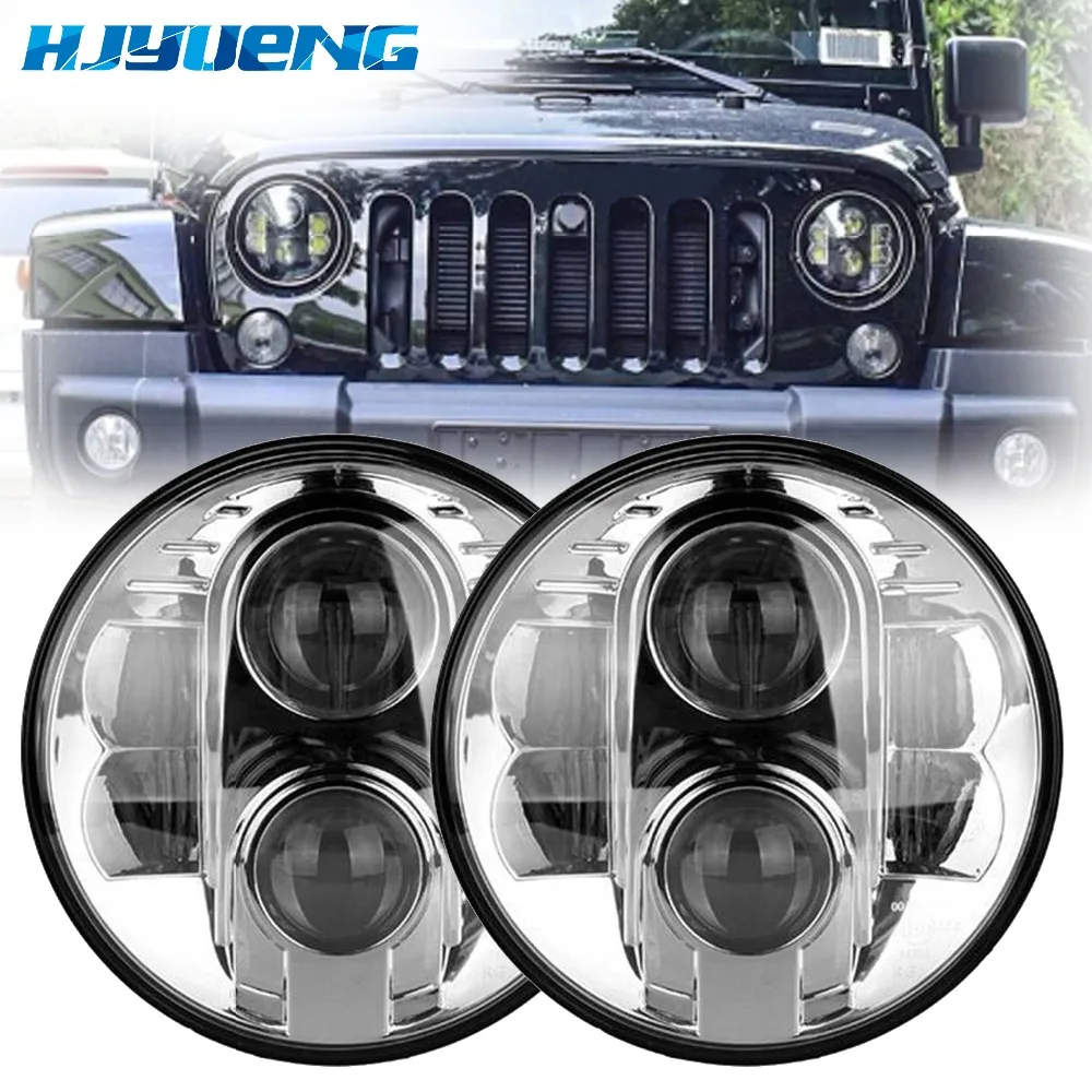 

HJYUENG 80w 7Inch LED Headlight Conversion Kits Super Bright LEDs Light For Jeep Wrangler Jk TJ FJ Hummer Trucks Motorcycle