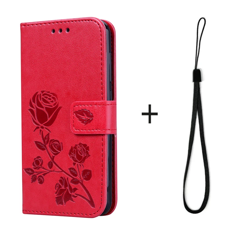 Для XiaoMI Redmi 7 RedMi Note 7 RedMi Note 7Pro чехол для Xiomi RedMi 7A Xiomi RedMi 7Pro Coque Funda кожаный чехол-бумажник Capas - Цвет: MGH Red Strap