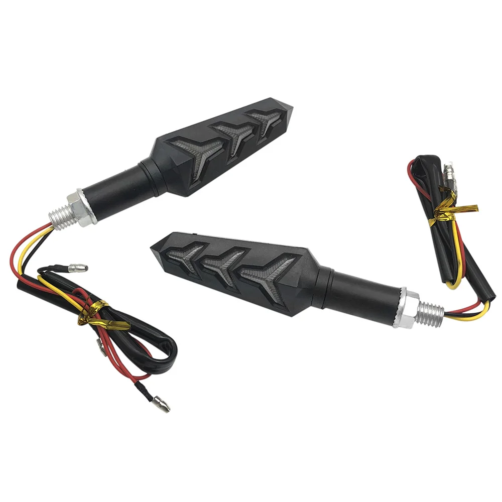 

1Pair Motorcycle Turn Signals Light LED Flowing Water Blinker Motorbike Flashing Lights Front/Rear Indicators Lamp Mayitr