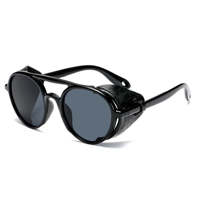 Модные солнцезащитные очки в стиле стимпанк, круглые солнцезащитные очки, фирменный дизайн, для женщин и мужчин, Винтажные Солнцезащитные очки с защитой от уф400 лучей, очки Oculos de sol