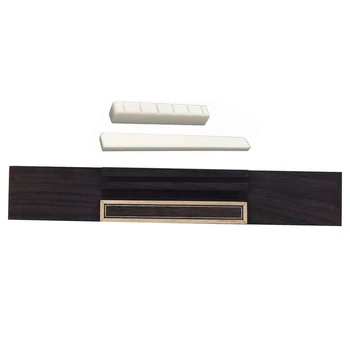 

New Classical Guitar Bridge Rosewood Pre-Slotted Bone Saddle Nut Replacement (1 Set)