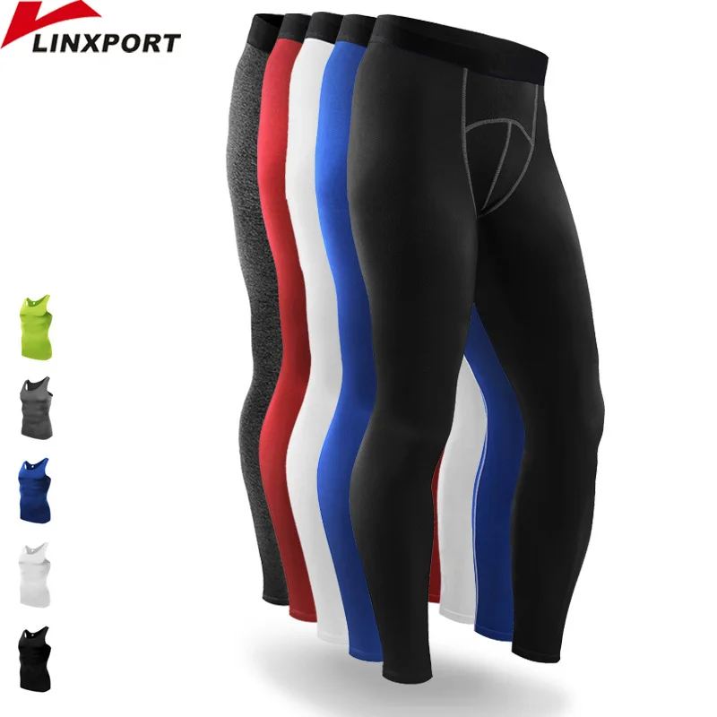 Mens Compression Pants Sports Running Tights Basketball Gym Pants Bodybuilding Jogger Jogging Fitness Skinny Leggings Trousers