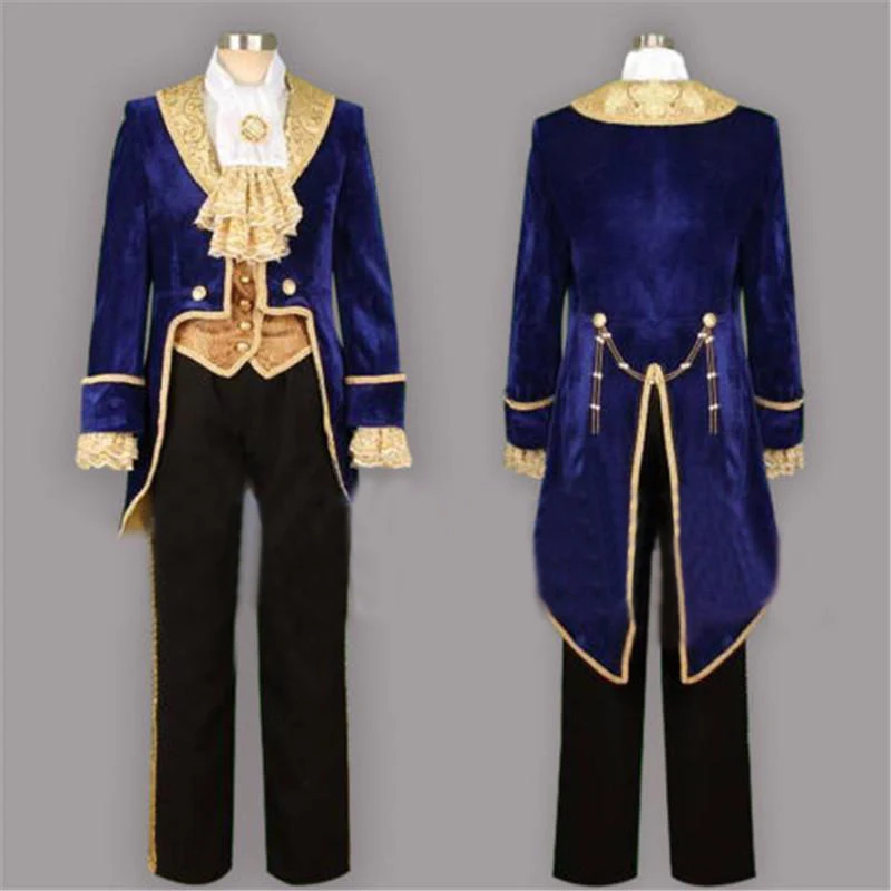 Movie Beauty and the Beast Prince Tuxedo Cosplay Costume Halloween