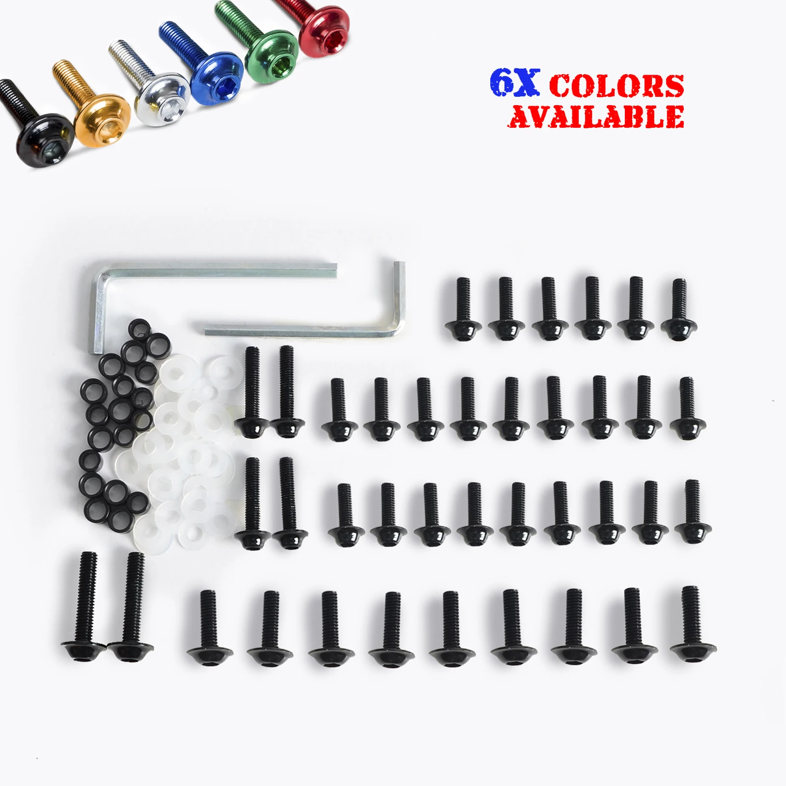 Aluminum Fairing Bolt Kit For Yamaha YZF R6 2003-2007 YZF R6S 2006-2010 Silver Aluminum Fairing Bolt Kit For Yamaha YZF R6 2003-2007 YZF R6S 2006-2010 Silver