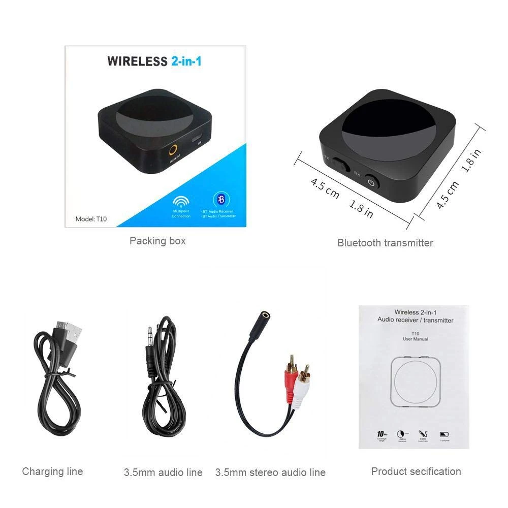 Многоточечное подключение Bluetooth 4 2 Aptx низкая задержка музыкальный передатчик