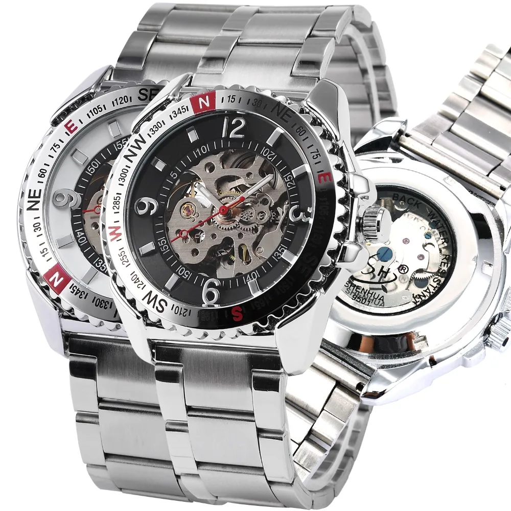 Relogio Automatico Masculino Automatic font b Mechanical b font Skeleton Watch font b Men b font