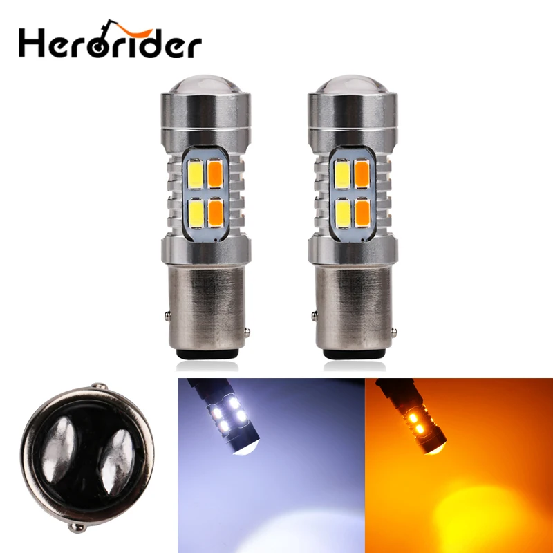 

2pcs 20W Amber White P21/5W 1157 BAY15D 20 led 5630 SMD High Power Tail Brake Stop Bulbs Car Light Source Parking Lamp Auto Bulb