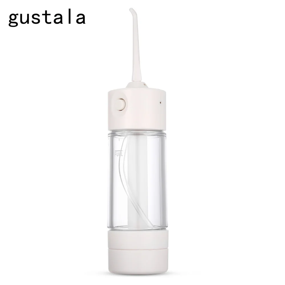 Gustala LV190S портативный ручной ирригатор для полости рта, водяная зубная нить, насадка для спа, вращается на 360 градусов, 130 мл, Глубокая чистка