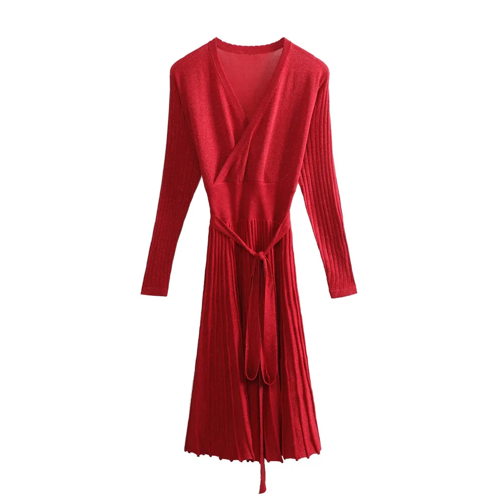 

new pleated knit dress for fall fashion xxxxl plus size women