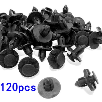 

120pcs Fastener clips Car Trim Accessory Rivet Flaps Bumper For Nissan