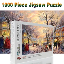 Картина маслом головоломки Развивающие игрушки деревянные головоломки 1000/1500 штук для детей взрослых Рождественский подарок на год