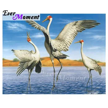 

Ever Moment Diamond Painting Handmade Crane Water Full Square Drill Picture Of Rhinestone Decoration Diamond Embroidery 3F1476