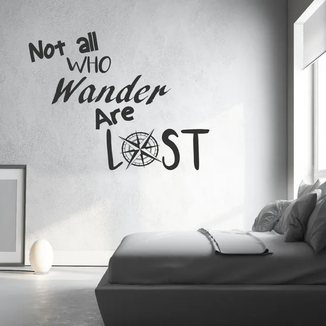 not all who wander are lost wall stickers quotes vinyl diy home