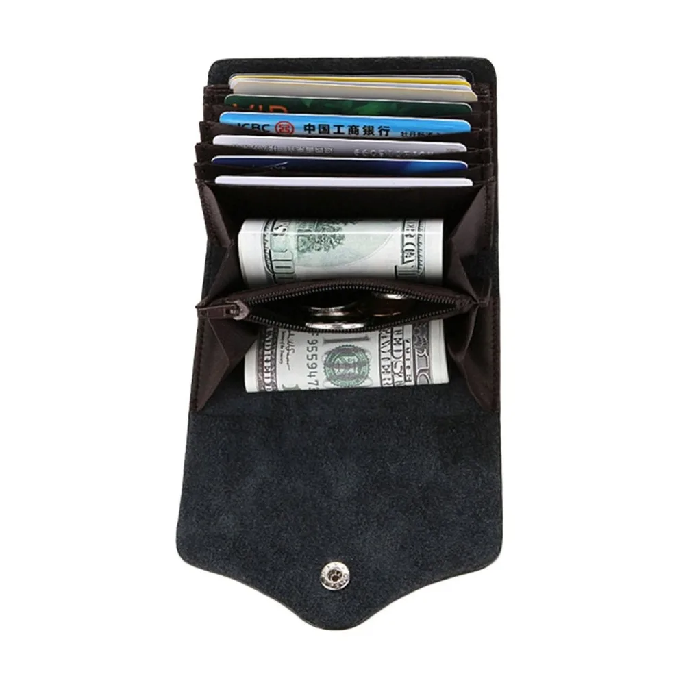 Модный кожаный мужской и женский кошелек с блокирующими карманами, антимагнитный чехол для кредитных карт, универсальный мужской женский кошелек