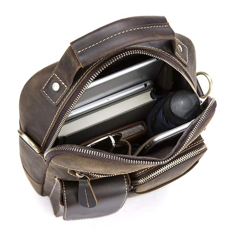 COMFORSKIN Bolsa Masculina Premium Genuine Crazy Horse Leather Guaranteed 2018 European American Men Messenger Bags Hot Sales