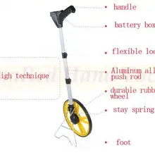 BESTIR производство Тайвань отличное качество ABS 318 мм/12," колесо 99999,9 м/футов Гибкий цифровой измеритель расстояния № 01382