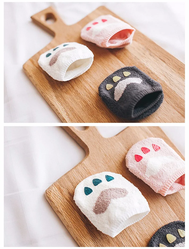 Warm Baby Girls Socks Coral Cashmere Floor Sock Autumn Winter Newborn Socks Cartoon Boys Photography Props Toddler Accessories (6)