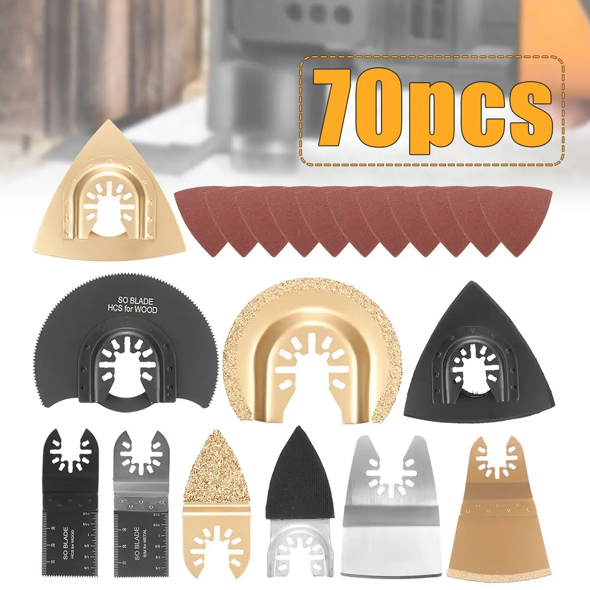 

Drillpro 70 Pcs/Set Mutiltool Saw Blade Oscillating Tool For Cutting Wood DIY Tool Accessories Diamond Reciprocating Saw