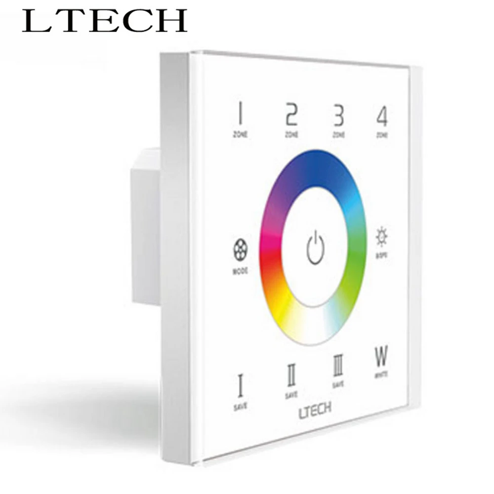 

Xnbada LTECH EX8S RGBW Led Touch Panel AC100~240V Input 2.4GHz DMX512 Output 4 Zones LED Dimmer Controller For RGBW Led Lights