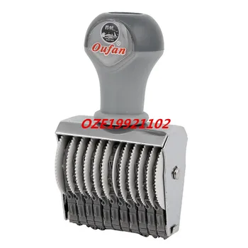 

1PCS School Office Rubber 11 Band 0-9 Numbers Digit Numbering Stamp Gray 4mm Width