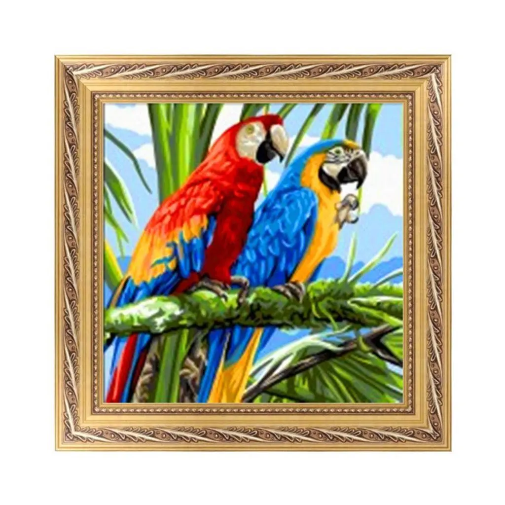 

Diy 5D Diamond Painting Parrot Paint By Numbers Diamonds Embroidery Painting Cross Stitch Kit Diy Home Decor 25X25 Cm Colorful